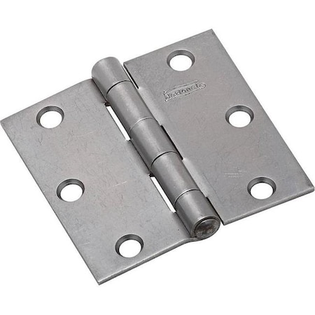 Whole-In-One 3.5 in. Non-Removable Pin Hinge in Plain Steel WH422544